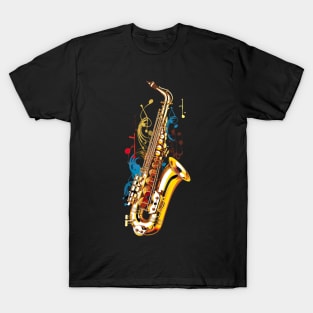 Expressive Saxophone Art T-Shirt